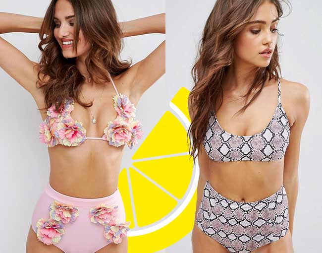 asos 3d flower bikini