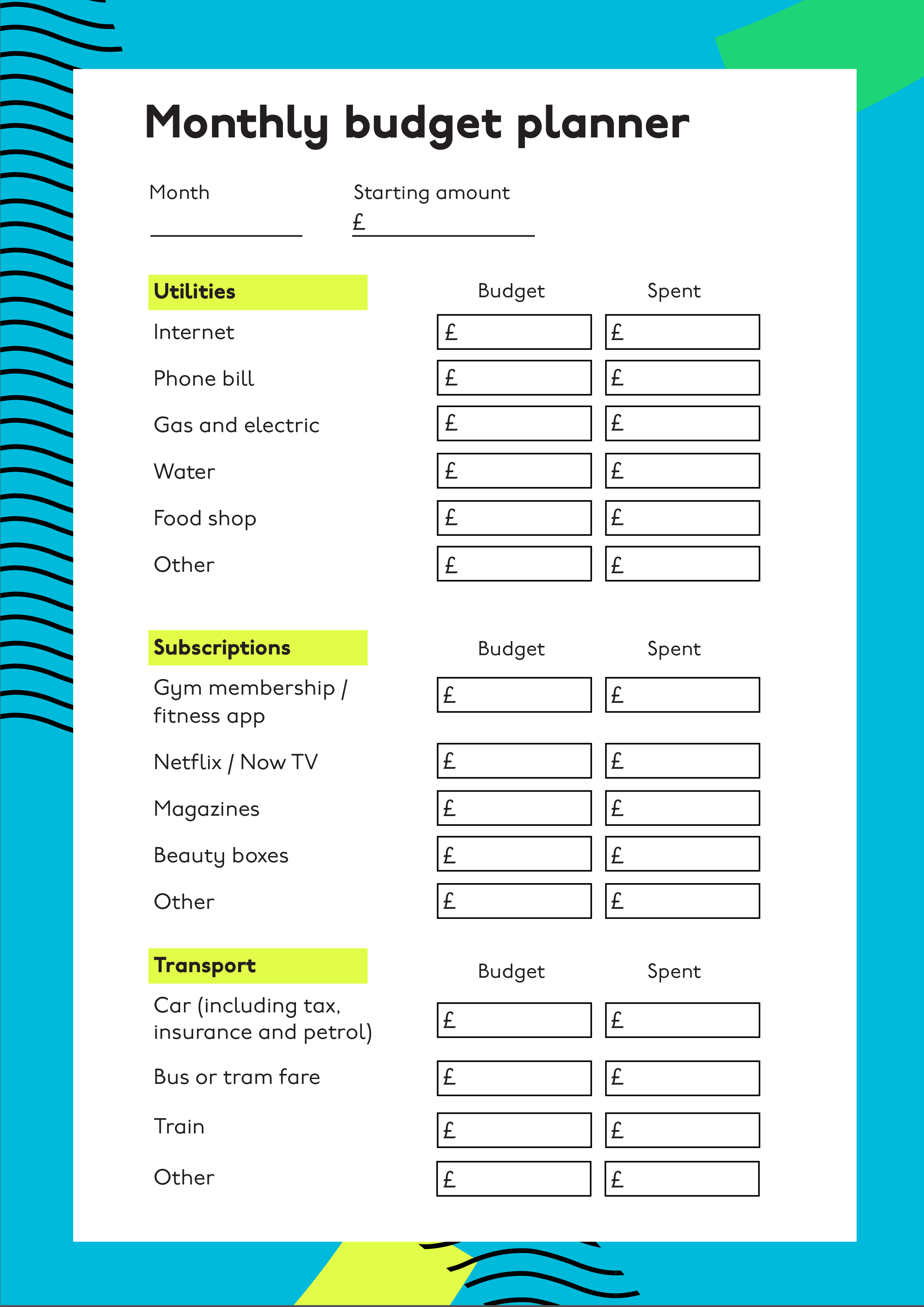 The Ultimate Downloadable Budget Planner THE EDIT