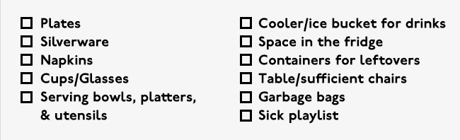 Friendsgiving Checklist